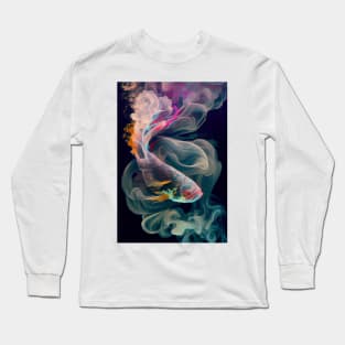 Swirling Silver Fish Long Sleeve T-Shirt